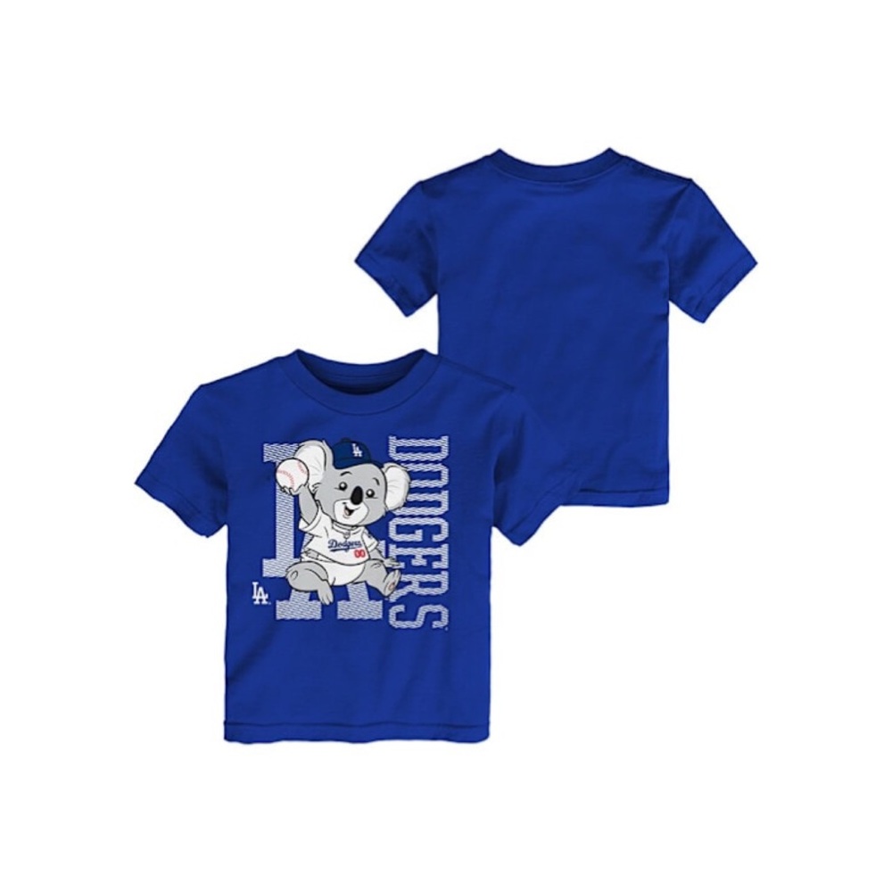 New Los Angeles Dodgers Blue Mascot Toddler Graphic Tee Size 4T
